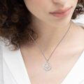 wholesale 925 Sterling Silver  Compass Star Pendant Necklace with Cubic Zirconia Accents-0-4