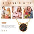 wholesale 14k Gold Cat Pendant Necklace Wholesale With Opal And Lab Diamond Ears-0-5