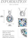 wholesale 925 Sterling Silver Infinity Compass Necklace with Abalone Shell and Cubic Zirconia - I'd Be Lost Without You Pendant  for Women/Men-0-4
