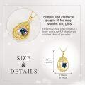 wholesale Sterling Silver Yellow Gold Plated Gemstone Tree of Life Pendant Necklace-0-9