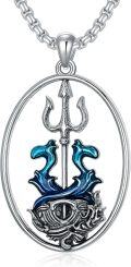 wholesale Anchor Necklace Men Women 925 Sterling Silver Navy Sailor Anchor Rudder Pendant Necklaces Nautical Jewelry Christmas Xmas Gift For Brother Him Father Husband, Sterling Silver, No Gemstone -0-0