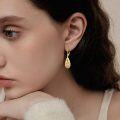 wholesale Gold 925 Sterling Silver Teardrop Filigree Drop Earrings -0-1