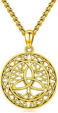 wholesale  Celtic Knot Tree of Life Pendant Necklace  for Men-Gold