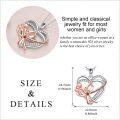 wholesale 925 Sterling Silver Heart Pendant with Red Crystal and Engraved I Love You Forever for Sisters-0-3