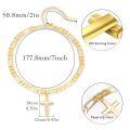 wholesale Gold Plated 925 Sterling Silver Cross Pendant Figaro Chain Adjustable Bracelet for Women-0-4