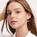 wholesale TOUPOP Birthstone Cross Earrings 925 Sterling Silver Heart Cross Drop Earrings Love Infinity Jewelry Birthday Christmas Gifts For Women Her Girlfriend Wife -0-1