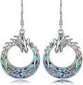 wholesale TOUPOP Dragon Earrings Sterling Silver Dragon Dangle Drop Earrings Abalone Shell Celtic Dragon Jewelry Dragon Gifts Christmas Xmas Birthday Gifts For Her Women Mom Grandma -0-0