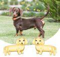 wholesale 925 Sterling Silver Gold Dachshund Dog Stud Earrings for Women - Pet Lover Gift-0-5