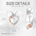 wholesale Sterling Silver Rose Heart Butterfly Initial Necklace for Women Anniversary Mother s Day Birthday Gift for Her Wife Girlfriend Mom-0-5