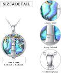 wholesale 925 Sterling Silver Lighthouse Pendant Necklace with Abalone Shell and Funnel Fillers Set-0-1