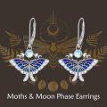 wholesale 925 Sterling Silver Blue Enamel Butterfly Earrings-0-5