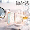wholesale 925 Sterling Silver 925 Rose Gold Plated White Blue Orange Fire Opal Square Stud Earrings for Women-0-3