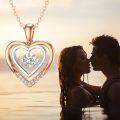 wholesale 14K Gold Moissanite Heart Pendant Necklace for Women 16 18 Inch-0-5