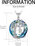 wholesale TOUPOP Birthday Gifts For Women 925 Sterling Silver Tree Of Life Year Old Necklace Circle Crystal Jewelry Christmas Gifts For Her Wife Mom Mother Grandma Grandmother -0-5