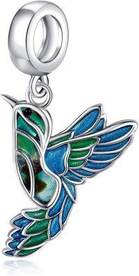 wholesale 925 Sterling Silver Hummingbird Charm for Bracelet Mother's Day Jewelry for Women-Hummingbird