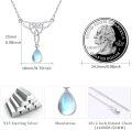 wholesale 925 Sterling Silver Teardrop Moonstone & Turquoise Celtic Knot Pendant Necklace-0-4
