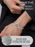 wholesale 925 Sterling Silver Saint Michael Protect Us Charm Bracelet with Extender Chain for Men Women -0-3