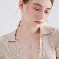 wholesale 925 Sterling Silver 60th Birthday Rose Heart Necklace-0-1