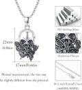 wholesale 925 Sterling Silver Butterfly & Rose Skull Pendant Gothic Necklace for Women and Men-0-4
