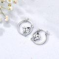 wholesale 925 Sterling Silver 3D Cow Head Design Hoop Earrings Gift for Women and Girls-0-3