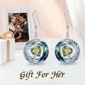 wholesale Sterling Silver Blue Crystal Moon Star Earrings Valentine s Birthday Anniversary Gifts for Women-0-42