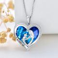 wholesale TOUPOP Mothers Day Gifts For Mom Mother Of 1 To 3 Daughter/son Necklace Sterling Silver Family Pendant Necklaces With Crystal Jewelry Birthday Gifts For Women -0-5