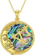 wholesale TOUPOP Moon Star Necklace Sagittarius Zodiac Sign Pendant -0-2