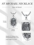 wholesale 925 Sterling Silver  Saint Patrick Prayer Medal Pendant Necklace for Men & Women-0-1