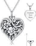 wholesale 925 Sterling Silver Filigree Urn Necklace with Hidden Compartment for Ashes, Hair, or Soil - Memorial Jewelry for Loved Ones & Pets-0-0