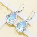 wholesale 925 Sterling Silver Teardrop Moonstone Swan Floral Drop Earrings Gifts for Her-0-1