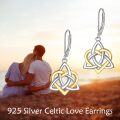 wholesale 925 Sterling Silver Celtic Knot Triangle Drop Earrings for Women -0-7