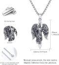 wholesale 925 Sterling Silver Angel Guardian Pendant Necklace for Men & Women-0-3