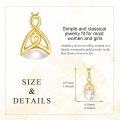 wholesale 14K Gold Pearl Celtic Knot Pendant Necklace for Women-0-2