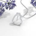 wholesale 925 Sterling Silver Heart Cross Necklace for Women First Communion s-0-1