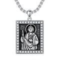 TOUPOP 925 Sterling Silver Saint Patron Protection Pendant Necklace-0-0