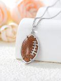 TOUPOP Sterling Silver Basketball Football Pendant Sports Jewelry-0-3