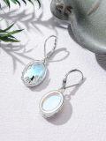 wholesale 925 Sterling Silver Moonstone Fairy and Cat Drop Earrings Fantasy s for Women-0-2