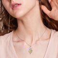 wholesale Sterling Silver Yellow Stone Sisterhood Pendant Necklace for Women-0-54