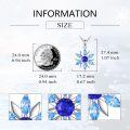 wholesale 925 Sterling Silver Blue Crystal Snowflake Pendant Necklace - Winter  for Women-0-3