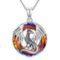 TOUPOP Sterling Silver Crystal Dragon Pendant Necklace Gift for Women-0-0