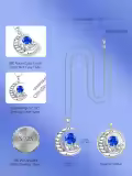TOUPOP White Gold Plated S925 Sterling Silver Birthstone Cat Pendant Necklace-0-4