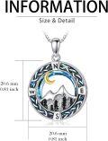 wholesale TOUPOP Eagle/dragon/phoenix/bear/mountains Necklace Sterling Silver Celtic Knot Jewelry With Blue Circle Crystal Jewelry Christmas Gifts For Women Men -0-5