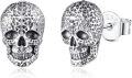 wholesale 925 Sterling Silver Gothic Skull Stud Earrings for Women and Moms-0-0