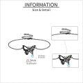 wholesale 925 Sterling Silver Black Butterfly Heart Charm Anklet - Mothers Day Gift for Her-0-4
