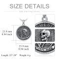 wholesale 925 Sterling Silver Memento Mori Carpe Diem Pendant Necklace-0-5
