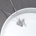 wholesale 925 Sterling Silver Butterfly Heart Pendant Necklaces for Women's  Ideas-0-3