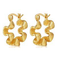 wholesale Gold 925 Sterling Silver Twist Double Hoop Charm Earrings for Women -Twisted Gold Hoop Earrings