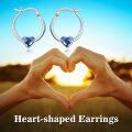 wholesale 925 Sterling Silver Blue Crystal Butterfly Hoop Earrings 20mm Austrian-0-4