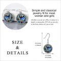 wholesale 925 Sterling Silver Abalone Shell Wolf Moon Star Drop Dangle Earrings  for Women-0-4