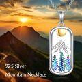 wholesale 925 Sterling Silver Mountain & Trees Pendant Necklace for Women - Christmas Gifts-0-4